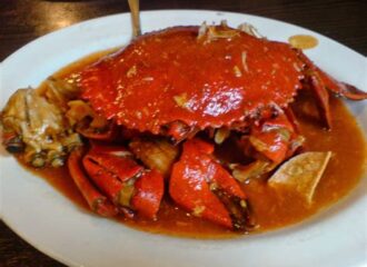 Masakan Indonesia saus kepiting asam manis pedas