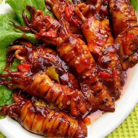 Resep Cumi & Udang Bakar Bumbu Pedas Manis oleh Egy Puspa Cookpad
