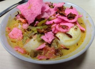 Lontong sayur padang. Contains ketupat and noodles as carbo. culinary