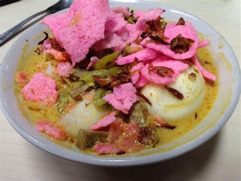 Lontong sayur padang. Contains ketupat and noodles as carbo. culinary