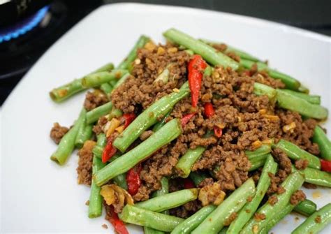 Resep Tumis Buncis Daging Cincang oleh Norma Di Madya Cookpad